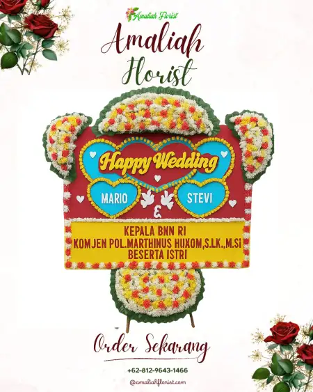 Papan Bunga Pernikahan Cibening